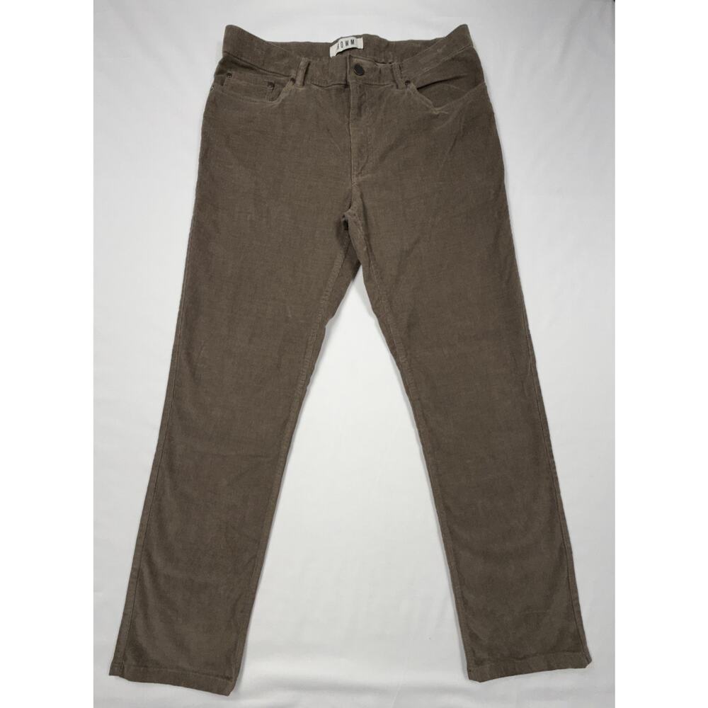 Rowm Men’s Corduroy Pants 5 Pocket Flat Front Color Taupe Size 34x32